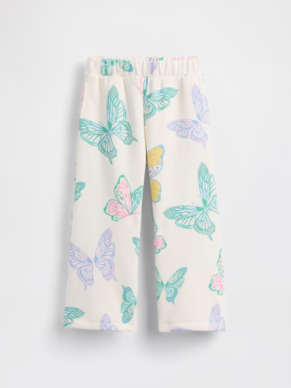Gap Toddler VintageSoft Graphic Sweatpants- butterfly white 3t new in package